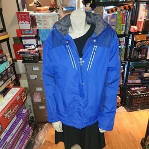 Zeroxposur Womens Winter Jacket, Detachable Hood, Quilted Interior Blue Sz L